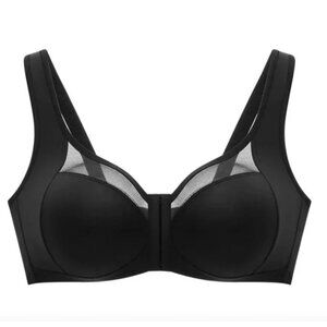 UNDERSTANCE spacer air adinal front close wireless bra in black size 36H